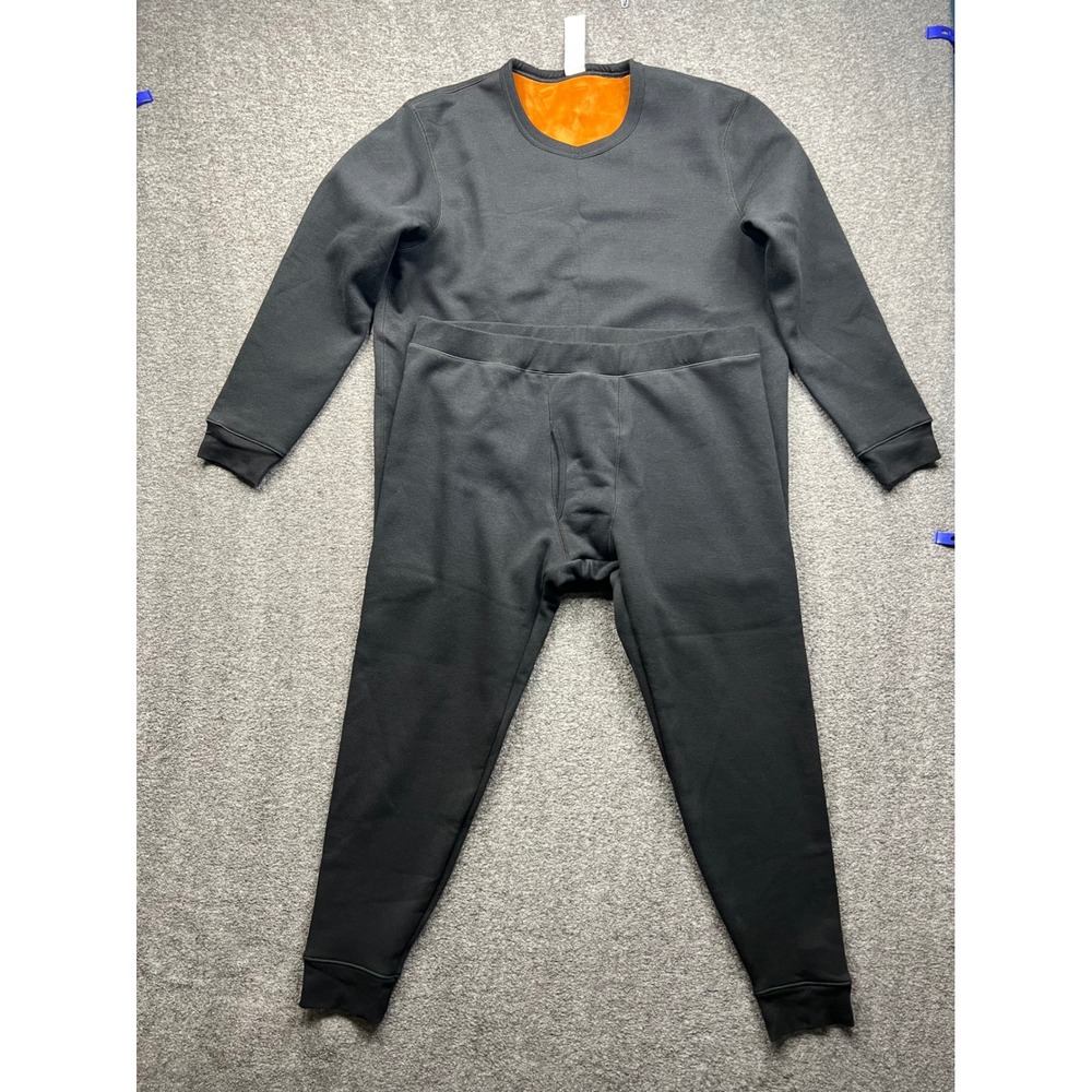 Lapasa Thermal Underwear Set Mens 2XL Black Fleece Lined Base Layer Heavyweight